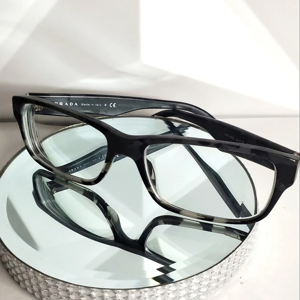 PRADA $490 VPR 16M Spotted Rx Prescription Eyeglasses